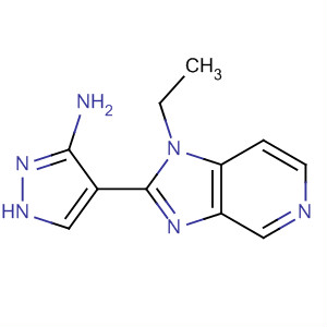 (9ci)-4-(1-乙基-1H-咪唑并[4,5-c]吡啶-2-基)-1H-吡唑-3-胺结构式_607374-10-7结构式