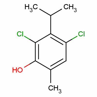 2,4-二氯-6-甲基-3-(1-甲基乙基)苯酚结构式_60741-51-7结构式