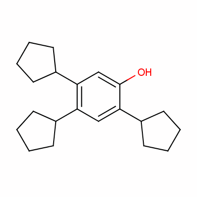 2,4,5-三环戊基苯酚结构式_60834-64-2结构式