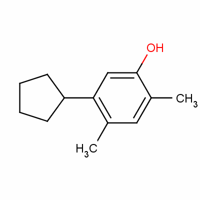 5-环戊基-2,4-二甲苯酚结构式_60834-69-7结构式