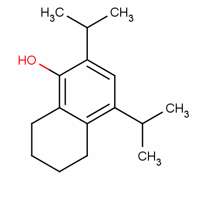 5,6,7,8-四氢-2,4-双(1-甲基乙基)萘酚结构式_60834-81-3结构式