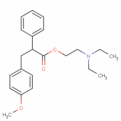 2-(二乙基氨基)乙基 3-(p-甲氧基苯基)-2-苯基丙酸酯结构式_60883-72-9结构式