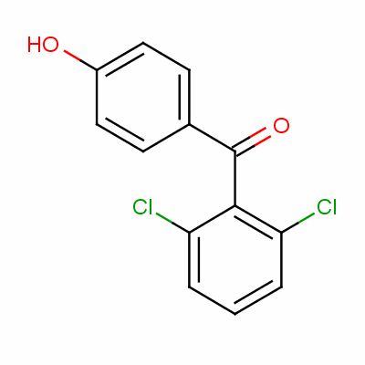 (2,6-二氯苯基)(4-羟基苯基)酮结构式_61002-53-7结构式