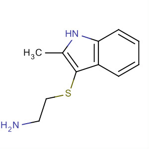 2-[(2-甲基-1H-吲哚-3-基)硫代]乙胺结构式_61021-66-7结构式
