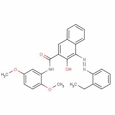 N-(2,5-二甲氧基苯基)-4-[(2-乙基苯基)氮杂]-3-羟基萘-2-羧酰胺结构式_61050-46-2结构式