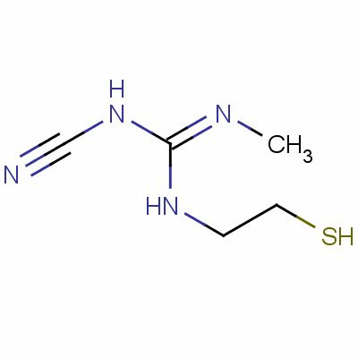 N-氰基-N-(2-疏基乙基)-N-甲基胍结构式_61085-25-4结构式