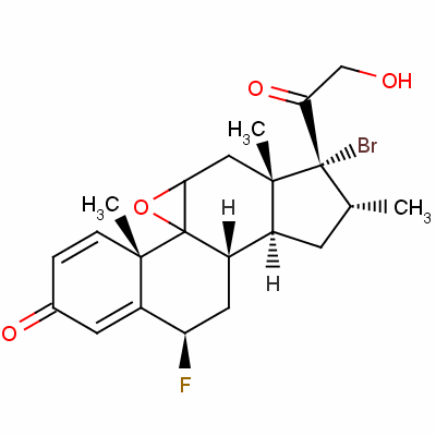 17-Bromo-9beta,11beta-epoxy-6beta-fluoro-21-hydroxy-16alpha-methylpregna-1,4-diene-3,20-dioneStructure,61339-44-4Structure 17-Bromo-9beta,11beta-epoxy-6beta-fluoro-21-hydroxy-16alpha-methylpregna-1,4-diene-3,20-dione Structure,61339-44-4Structure
