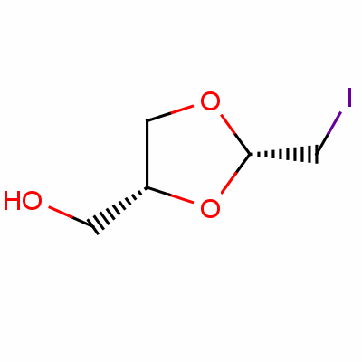 顺式-2-(碘甲基)-1,3-二氧戊环-4-甲醇结构式_61508-55-2结构式