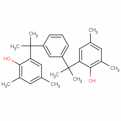 2,2-(1,3-亚苯基二异亚丙基)双[4,6-二甲苯酚]结构式_61660-45-5结构式