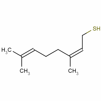 (Z)-3,7-二甲基-2,6-辛二烯-1-硫醇结构式_61758-03-0结构式