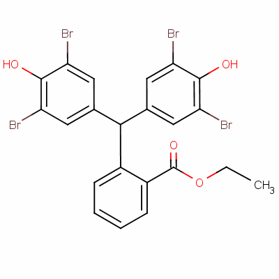 2-[双(3,5-二溴-4-羟基苯基)甲基]苯甲酸乙酯结构式_61931-71-3结构式