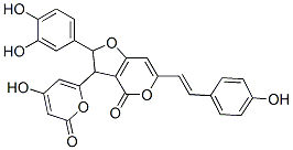 2-(3,4-二羟基苯基)-2,3-二氢-3-(4-羟基-2-氧代-2H-吡喃-6-基)-6-[2-(4-羟基苯基)乙烯基]-4H-呋喃并[3,2-c]吡喃-4-酮结构式_62350-92-9结构式