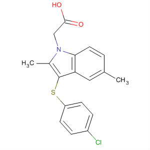 3-[(4-氯苯基)硫代]-2,5-二甲基-1H-吲哚-1-乙酸结构式_628735-86-4结构式
