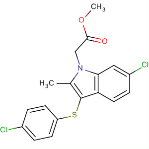 2-(6-氯-3-(4-氯苯基硫代)-2-甲基-1H-吲哚-1-基)乙酸甲酯结构式_628736-26-5结构式