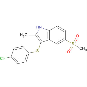 3-[(4-氯苯基)硫代]-2-甲基-5-(甲基磺酰基)-1H-吲哚结构式_628736-31-2结构式