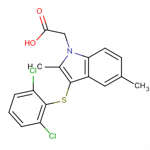 3-[(2,6-二氯苯基)硫代]-2,5-二甲基-1H-吲哚-1-乙酸结构式_628736-81-2结构式