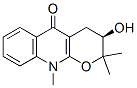 (3R)-2,3,4,10-四氢-3-羟基-2,2,10-三甲基-5H-吡喃并[2,3-b]喹啉-5-酮结构式_62928-56-7结构式