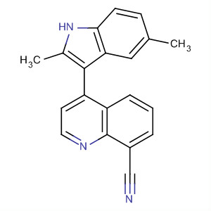 8-氰基-4-(2,5-二甲基-1H-吲哚-3-基)喹啉结构式_629644-53-7结构式