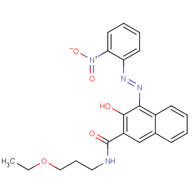 N-(3-乙氧基丙基)-3-羟基-4-[(2-硝基苯基)氮杂]萘-2-羧酰胺结构式_63074-58-8结构式