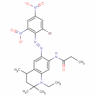 N-[6-[(2-溴-4,6-二硝基苯基)氮杂]-1-乙基-1,2,3,4-四氢-2,2,4-三甲基喹啉-7-基]丙酰胺结构式_63134-10-1结构式