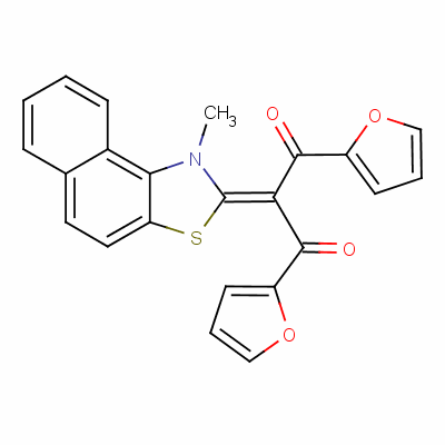 1,3-二-2-呋喃基-2-(1-甲基萘o[1,2-d]噻唑-2(1H)-基)丙烷-1,3-二酮结构式_63149-07-5结构式