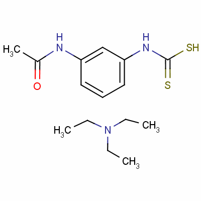 (3-乙酰氨基苯基)二硫代氨基甲酸三乙胺酯结构式_63467-76-5结构式