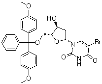 5-O-(4,4-二甲氧基三苯甲游基)-5-溴-2-脱氧尿苷结构式_63660-21-9结构式