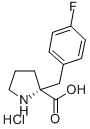 (R)-alpha-(4-氟苄基)-脯氨酸盐酸盐结构式_637020-68-9结构式