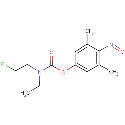 N-(2-氯乙基)-N-乙基氨基甲酸 4-亚硝基-3,5-二甲基苯基酯结构式_63884-90-2结构式