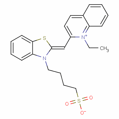 1-乙基-2-[[3-(4-磺酸基丁基)-3H-苯并噻唑-2-亚基]甲基]喹啉鎓结构式_63912-44-7结构式