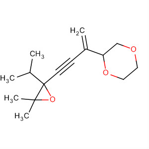2-[3-(3,3-二甲基-2-异丙基环氧乙烷)-1-亚甲基-2-丙炔]-1,4-二噁烷结构式_63922-60-1结构式