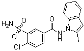 4-氯-N-(2-甲基-1-吲哚基)-3-氨基磺酰基苯甲酰胺结构式_63968-75-2结构式
