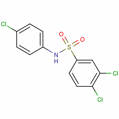 3,4-二氯-n-(4-氯苯基)苯磺酰胺结构式_640-59-5结构式