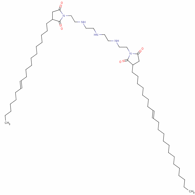 1-[2-[[2-[[2-[[2-[3-(二十二烷基)-2,5-二氧代-1-吡咯烷基]乙基]氨基]乙基]氨基]乙基]氨基]乙基]-3-(十八烷基)吡咯烷-2,5-二酮结构式_64051-46-3结构式