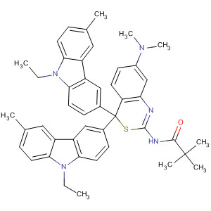 N-[7-(二乙基氨基)-4,4-双(9-乙基-6-甲基-9H-咔唑-3-基)-4H-3,1-苯并噻嗪-2-基]棕榈酰胺结构式_64072-05-5结构式