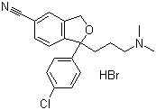 氢溴酸氯西酞普兰结构式_64169-58-0结构式