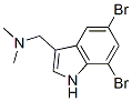 5,7-二溴-N,N-二甲基-1H-吲哚-3-甲胺结构式_64299-04-3结构式