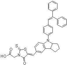 (5-{4-[4-(2,2-二苯基乙烯基)苯基]-1,2,3,3a ,4,8b-六氢-环戊并[b]吲哚-7-基亚甲基}-4-氧代-2-硫氧代-噻唑啉-3-基)乙酸结构式_652145-28-3结构式