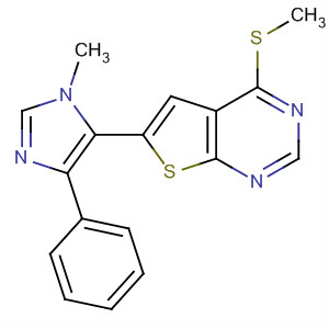 6-(1-甲基-4-苯基-1H-咪唑-5-基)-4-(甲基硫代)噻吩并[2,3-d]嘧啶结构式_655253-73-9结构式