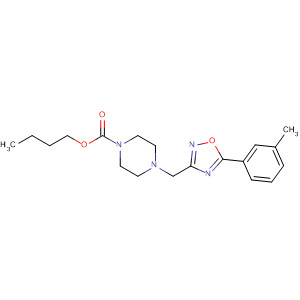 4-((5-间甲苯-1,2,4-噁二唑-3-基)甲基)哌嗪-1-羧酸丁酯结构式_657423-93-3结构式
