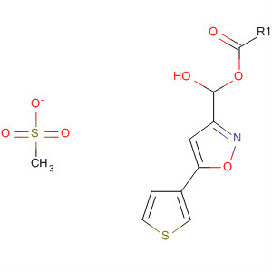 (5-(噻吩-3-基)异噁唑-3-基)甲基甲烷磺酸盐结构式_657425-27-9结构式