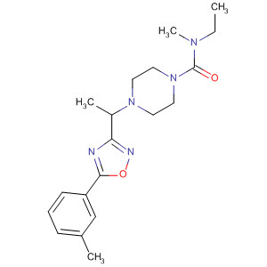 N-乙基-n-甲基-4-(1-(5-间甲苯-1,2,4-噁二唑-3-基)乙基)哌嗪-1-羧酰胺结构式_657425-46-2结构式