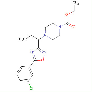 4-(1-(5-(3-氯苯基)-1,2,4-噁二唑-3-基)丙基)哌嗪-1-羧酸乙酯结构式_657425-52-0结构式