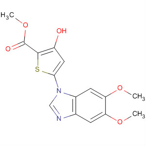 5-(5,6-二甲氧基-1H-苯并[d]咪唑-1-基)-3-羟基噻吩-2-羧酸甲酯结构式_660870-09-7结构式