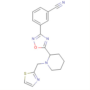 3-[5-(1-噻唑-2-甲基-哌啶-2-基)-[1,2,4]噁二唑-3-基]-苯甲腈结构式_661458-57-7结构式