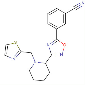3-[3-(1-噻唑-2-甲基-哌啶-2-基)-[1,2,4]噁二唑-5-基]-苯甲腈结构式_661458-60-2结构式