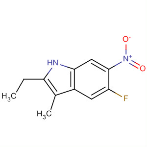 (9ci)-2-乙基-5-氟-3-甲基-6-硝基-1H-吲哚结构式_663177-53-5结构式