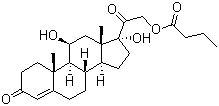 氢化可的松 21-丁酸盐结构式_6677-99-2结构式