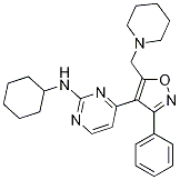 N-环己基-4-[3-苯基-5-(1-哌啶基甲基)-4-异噁唑]-2-嘧啶胺结构式_673451-39-3结构式