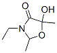 4-Oxazolidinone, 3-ethyl-5-hydroxy-2,5-dimethyl-(9ci)Structure,675120-16-8Structure 4-Oxazolidinone, 3-ethyl-5-hydroxy-2,5-dimethyl-(9ci) Structure,675120-16-8Structure